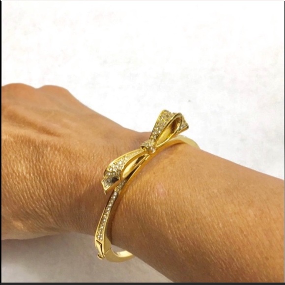KATE SPADE PAVE GOLDTONE LOVE NOTE BRACELET NWT - Picture 5 of 8